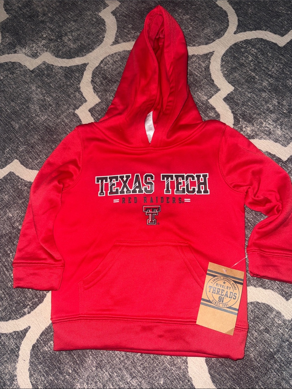Nwt rival threads Texas Tech Kids Hoodie Size 2T